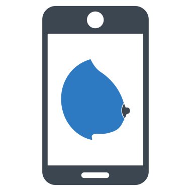 Mobil erotik meme düz simgesi