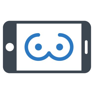 Mobil kadın Erotics düz simgesi