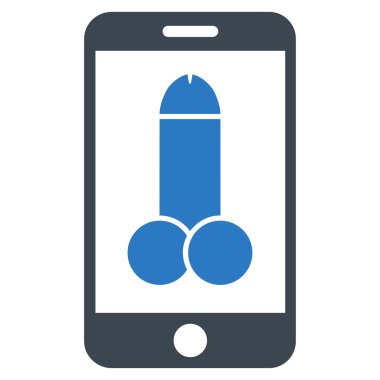 Mobil Porno düz simgesi