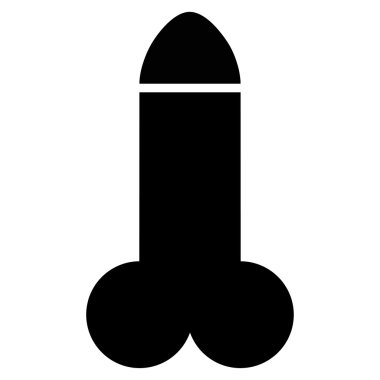 Yapay penis düz simgesi