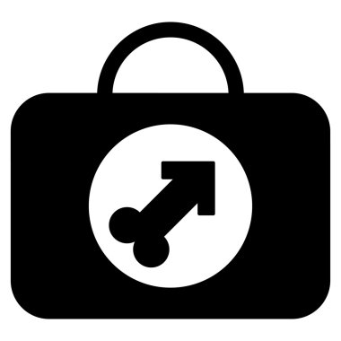 Erkek ereksiyon büyük düz simgesi