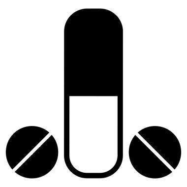 Erkek ilaç düz simgesi