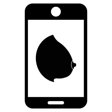 Mobil erotik meme düz simgesi