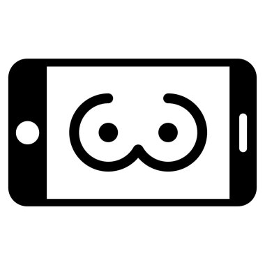 Mobil kadın Erotics düz simgesi