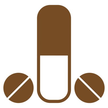 Erkek ilaç düz simgesi