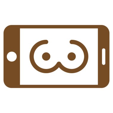 Mobil kadın Erotics düz simgesi