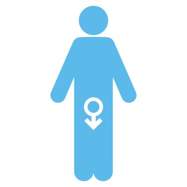 Erkek iktidarsızlık düz simgesi