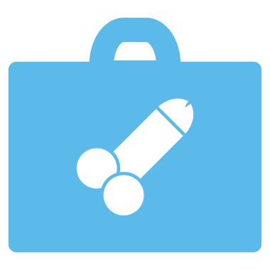 Düz cinsel araç kutusu simgesi