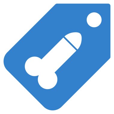 Dildo Tag Flat Icon