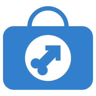 Erkek ereksiyon büyük düz simgesi