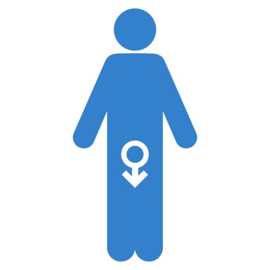 Erkek iktidarsızlık düz simgesi