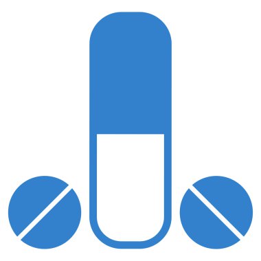 Erkek ilaç düz simgesi