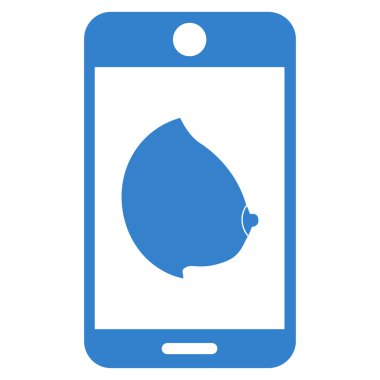 Mobil erotik meme düz simgesi