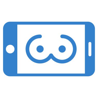 Mobil kadın Erotics düz simgesi