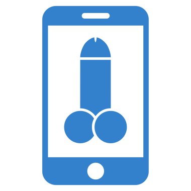 Mobil Porno düz simgesi