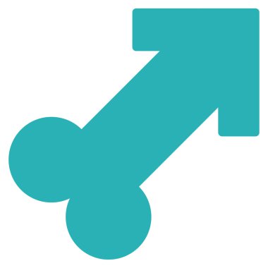 Erkek cinsel sembol düz simgesini