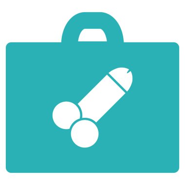 Düz cinsel araç kutusu simgesi