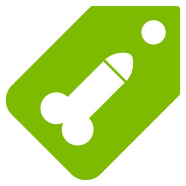Dildo Tag Flat Icon
