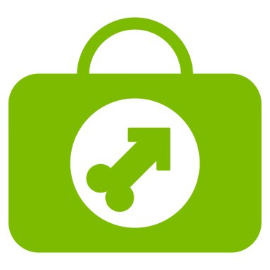 Erkek ereksiyon büyük düz simgesi