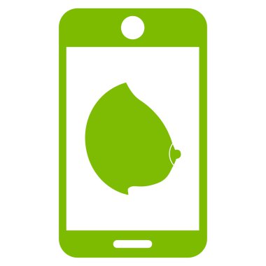 Mobil erotik meme düz simgesi