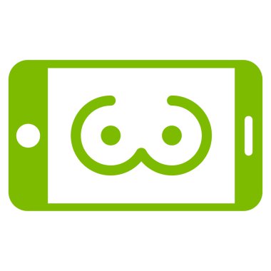 Mobil kadın Erotics düz simgesi