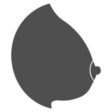 Kadın meme düz simgesi