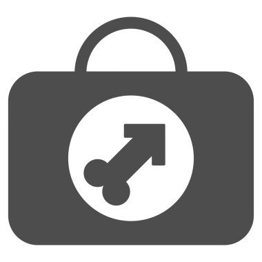 Erkek ereksiyon büyük düz simgesi