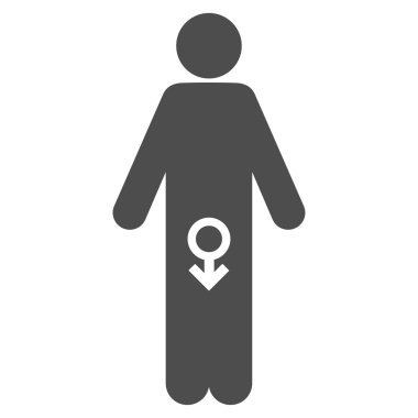 Erkek iktidarsızlık düz simgesi