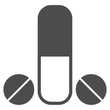 Erkek ilaç düz simgesi