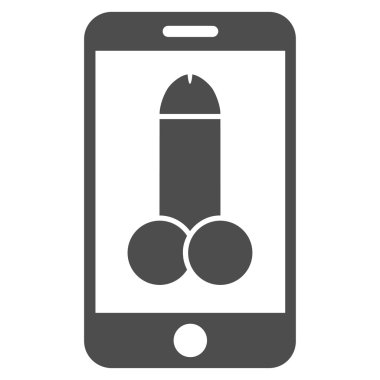 Mobil Porno düz simgesi