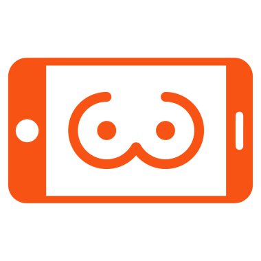 Mobil kadın Erotics düz simgesi