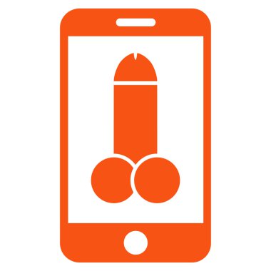 Mobil Porno düz simgesi