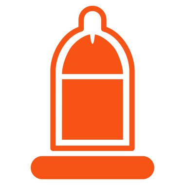 Protected Penis With Condom Flat Icon