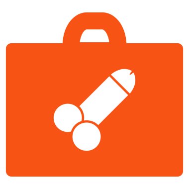 Düz cinsel araç kutusu simgesi