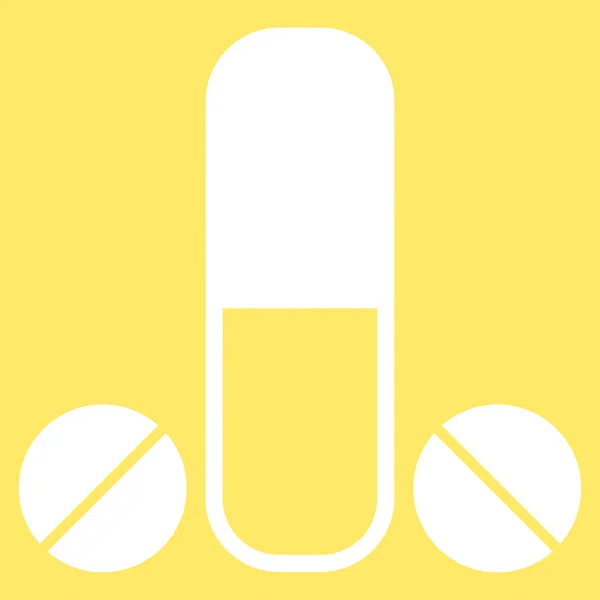 Male Medication Flat Icon — Stock Vector