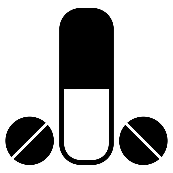 Male Medication Flat Icon — Stock Vector