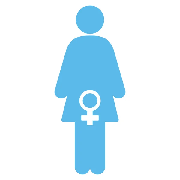 Icône plate de fertilité femelle — Image vectorielle