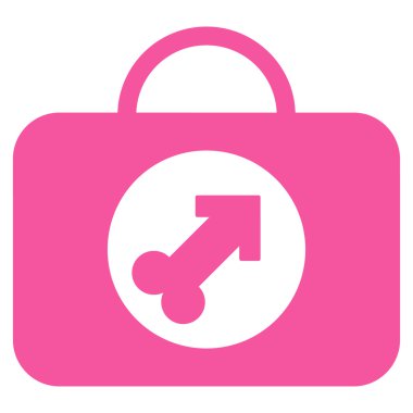 Erkek ereksiyon büyük düz simgesi