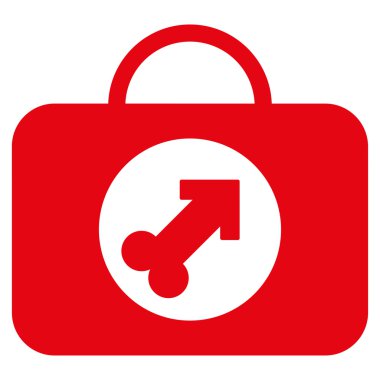 Erkek ereksiyon büyük düz simgesi