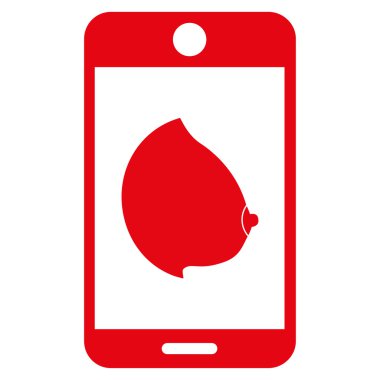 Mobil erotik meme düz simgesi