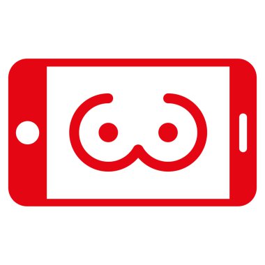 Mobil kadın Erotics düz simgesi