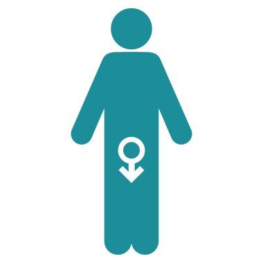 Erkek iktidarsızlık düz simgesi