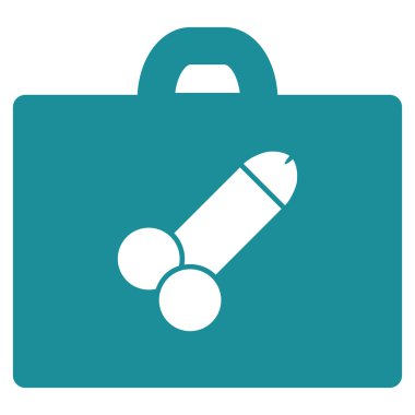 Düz cinsel araç kutusu simgesi