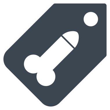 Dildo Tag Flat Icon