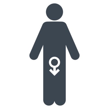 Erkek iktidarsızlık düz simgesi