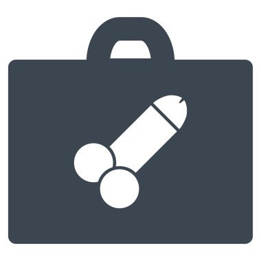 Düz cinsel araç kutusu simgesi