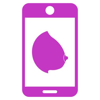 Mobil erotik meme düz simgesi