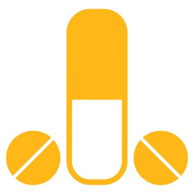 Erkek ilaç düz simgesi