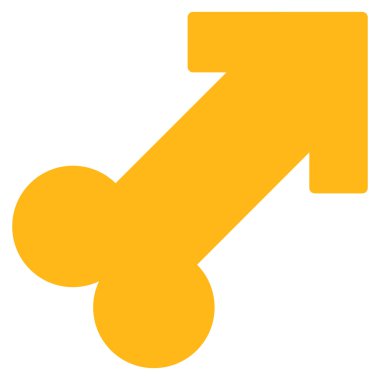 Erkek cinsel sembol düz simgesini