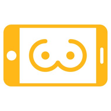 Mobil kadın Erotics düz simgesi